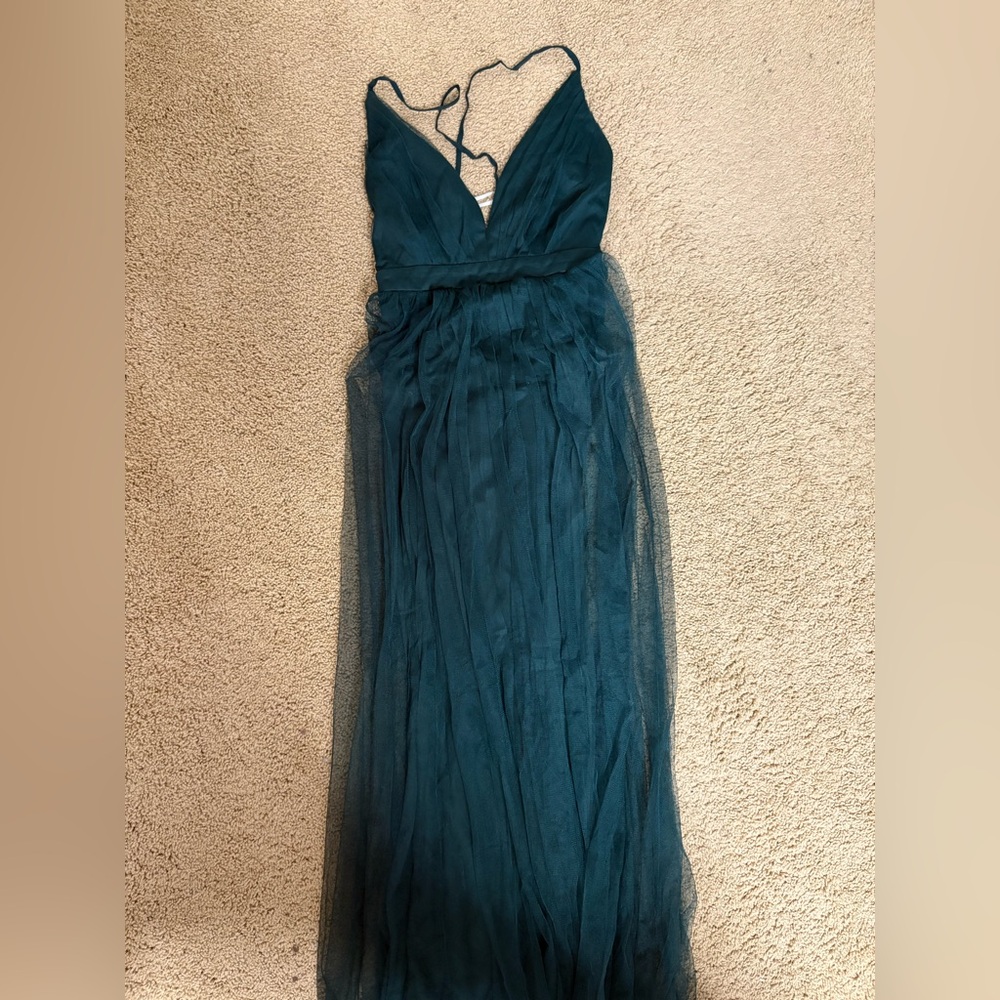 Lulu's Deep Teal Maxi Dress